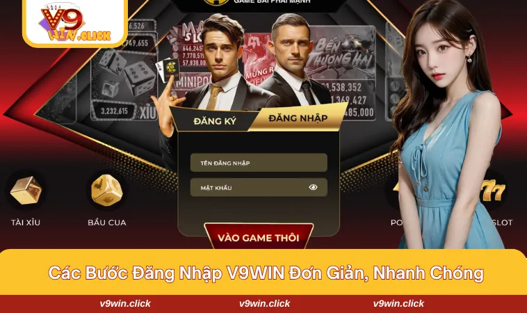 Từng bước đăng nhập V9WIN nhanh nhất