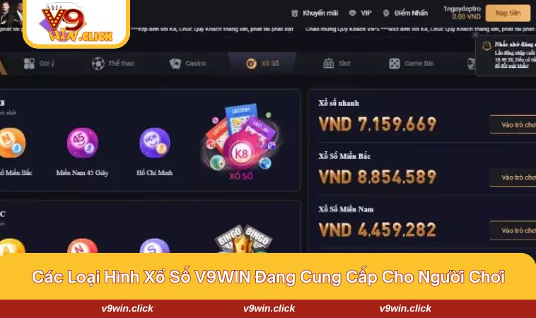 xo so v9win 2 Một vài siêu phẩm nổi bật nhất tại sảnh xổ số của nhà cái V9WIN
